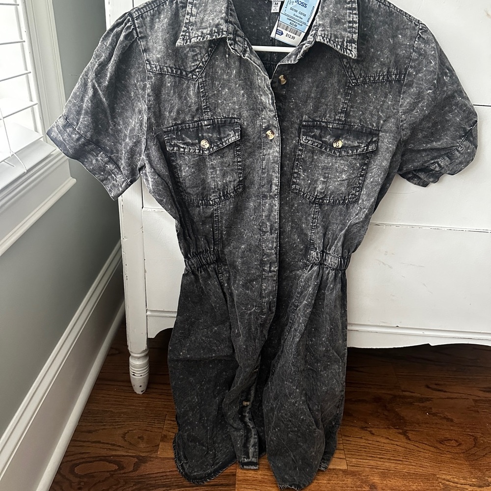 Stylish Black Denim Dress